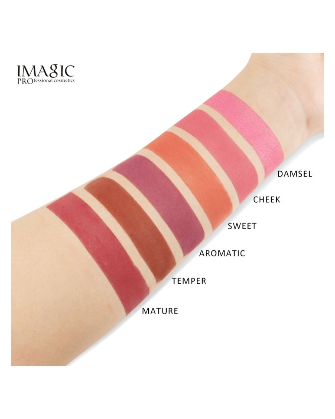 IMAGIC PROFESSIONAL Cosmetics 6 Color Touch Blush Palette
